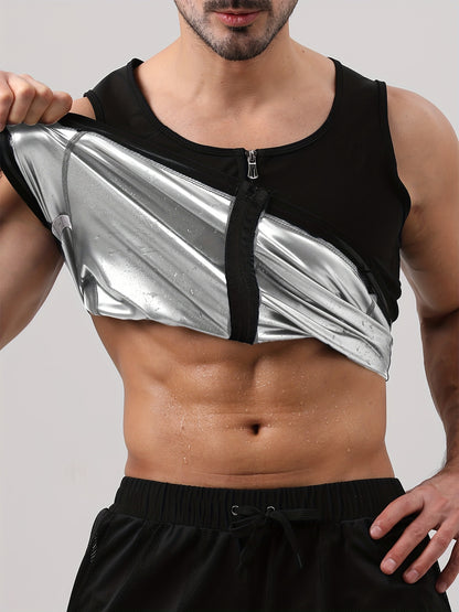 Men's Sauna Vest: Get Fit and Shed Pounds with this Neoprene Waist Trainer Jacket!