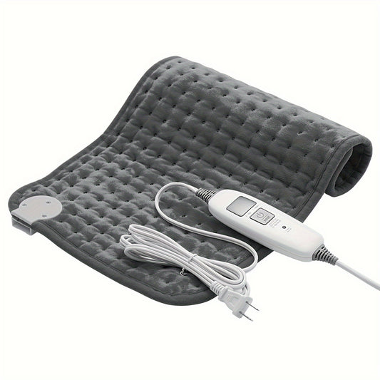 Electric Heating Pad 12"x24" For Back Pain Relife, Cramps, Neck And Shoulder, Moist/Dry Heat Therapy With Auto Shut Off Heating Pads, Holiday Christmas Gifts For Women Men Mom Dad, Gray