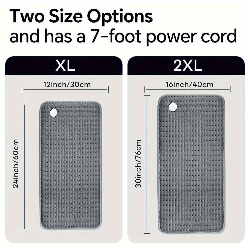 Extra Large Electric Heating Pad for Pain Relief - 6 Heat Levels, 4 Timer Settings, Auto-Off After 2 Hours, Machine Washable, Moist/Dry Heat Relax for Back, Neck, Shoulders, Belly, Waist, Knees & Legs