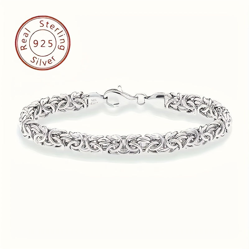 Exquisite Italian 925 Sterling Silver Minimalist Bracelet - Handcrafted in Italy, Fashionable, Durable, and Hypoallergenic - Perfect for Daily Wear, Birthday Gifts, and Special Occasions, Comes with Luxurious Gift Box