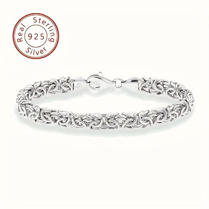 Exquisite Italian 925 Sterling Silver Minimalist Bracelet - Handcrafted in Italy, Fashionable, Durable, and Hypoallergenic - Perfect for Daily Wear, Birthday Gifts, and Special Occasions, Comes with Luxurious Gift Box