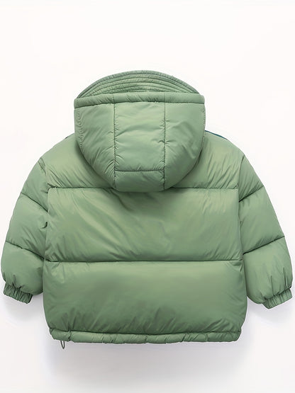 Boys' Deluxe Down Jacket Snow Suits - Soft, Warm, Zip-Up Hooded Winter Overcoat with Spacious Pockets, Reflective Strips for Enhanced Visibility, Perfect for Outdoor Play, Cold Weather Activities, and School Days