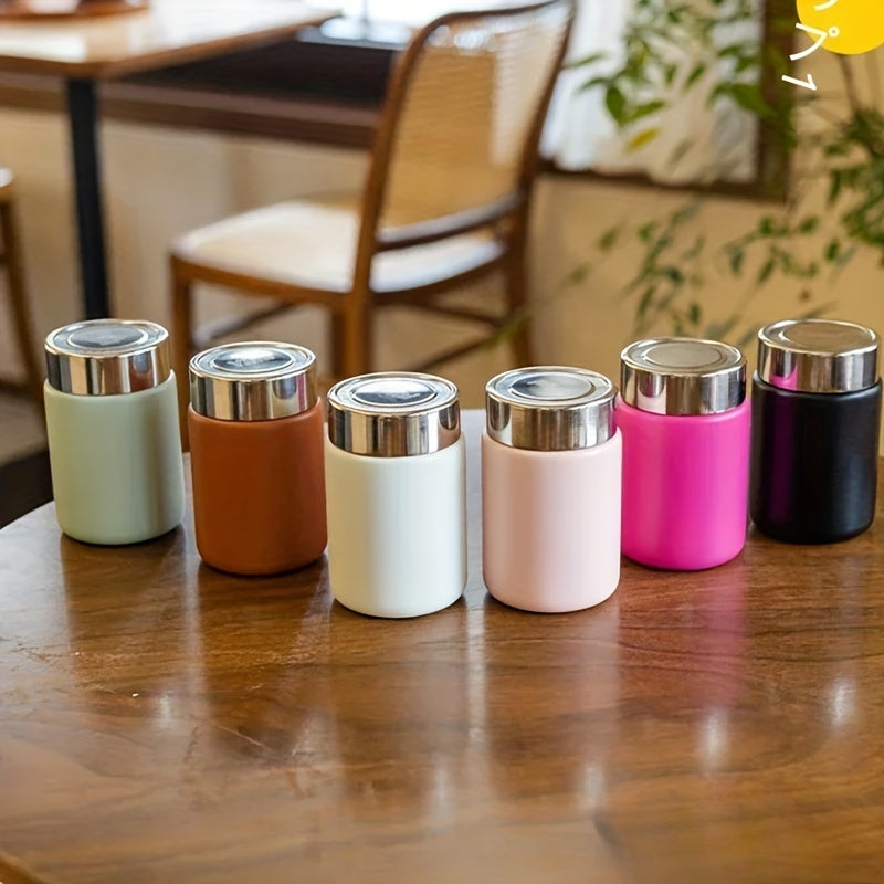 7.78oz Mini Stainless Steel 304 Vacuum Flask, Fashionable Portable Pocket Insulated Mug for Coffee and Tea, Uncharged Double-Wall Thermal Beverage Tumbler