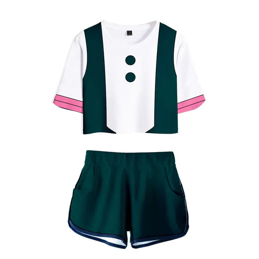 Girl MHA My Hero Academy Cosplay Costume Ochaco Uraraka Asui Tsuyu Summer Skirt Plus Size Todoroki Shoto Bakugou Katsuki Suits