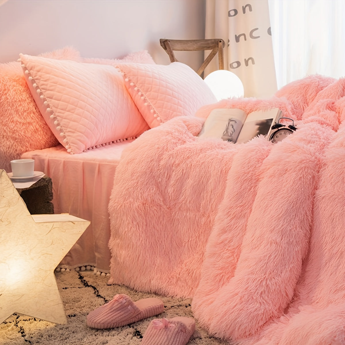 3-Piece Plush Velvet Duvet Cover Set - Soft, Comfortable, Warm, and Cozy Bedding for Autumn and Winter - Ideal for Bedroom and Guest Room, Without Core