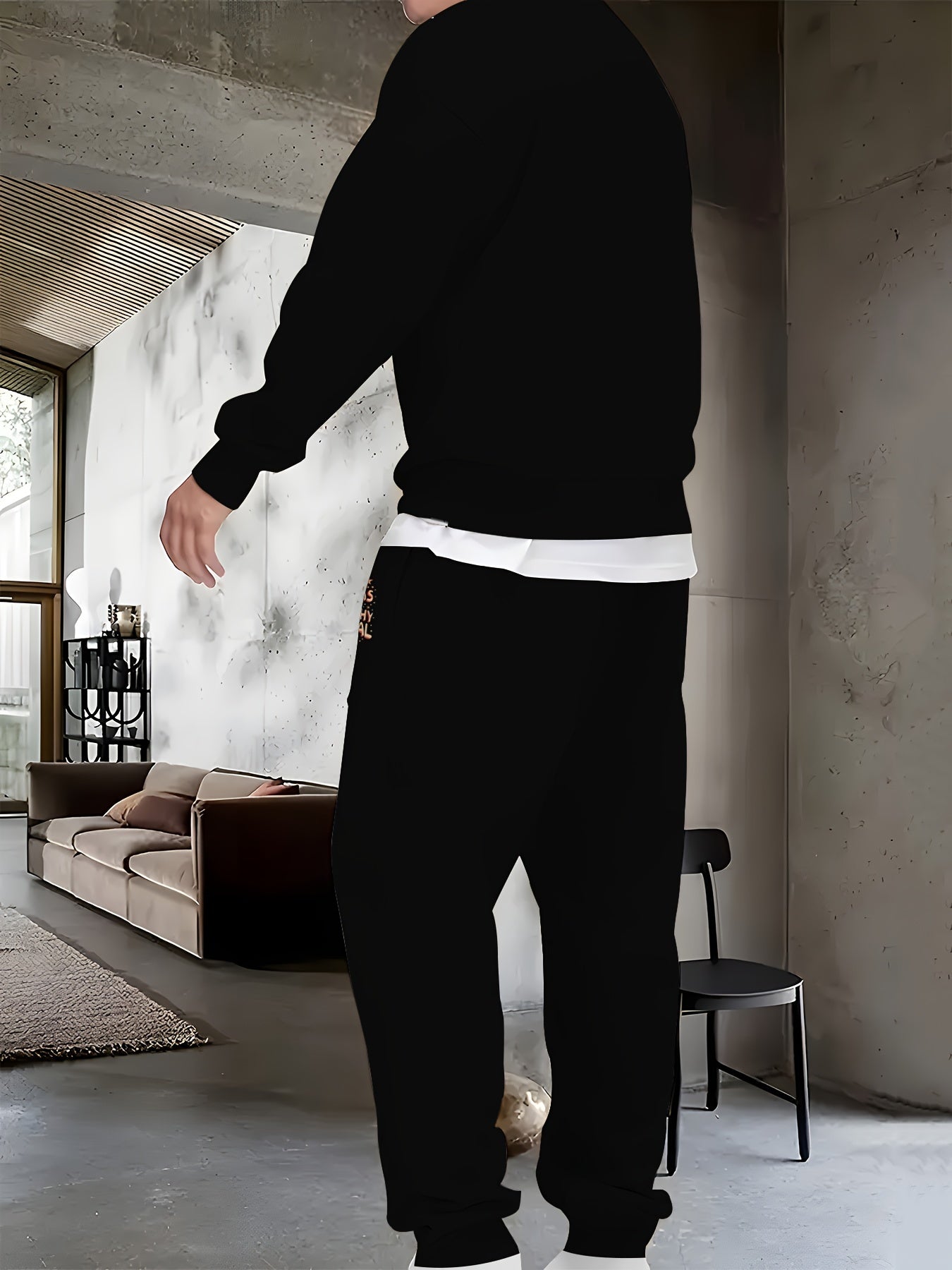 2pcs Long Sleeve Hoodie + Sweatpants Set, 'HOHOHO' Print/ Slogan Print/ Santa Claus Print/ Corolla Print Casual Christmas Themed Co-ord Set As Gift