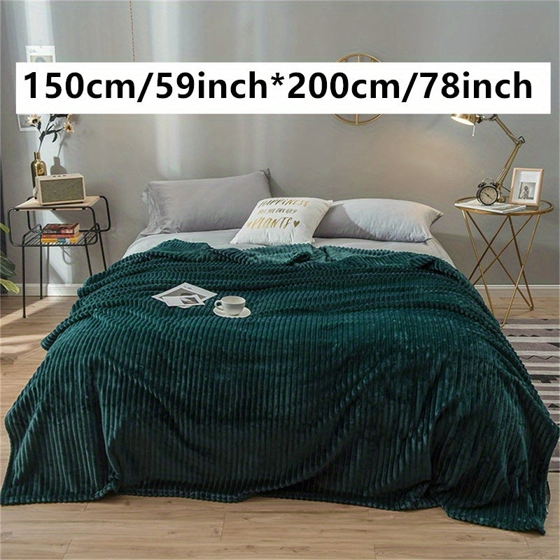 1pc Ultra-Soft Plush Imitation Rabbit Fur Throw Blanket - Warm, Cozy, and Soothing for Couch, Bed, and Sofa - Perfect for Snuggling Up on Chilly Nights