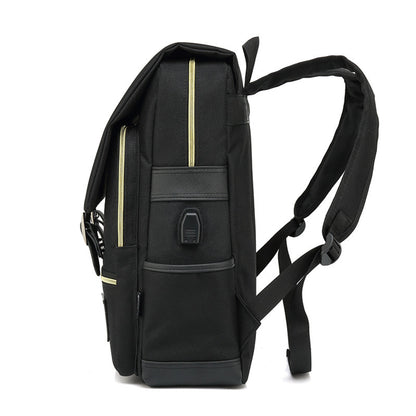 FLOWERSVERSE Foreign Trade New USB Personality Retro Men's and Women's Outdoor Canvas Large Travel Backpack Fashion Backpack Wholesale One Piece