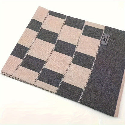 1pc Men's Thickened Scarf, Autumn Winter Casual Scarf