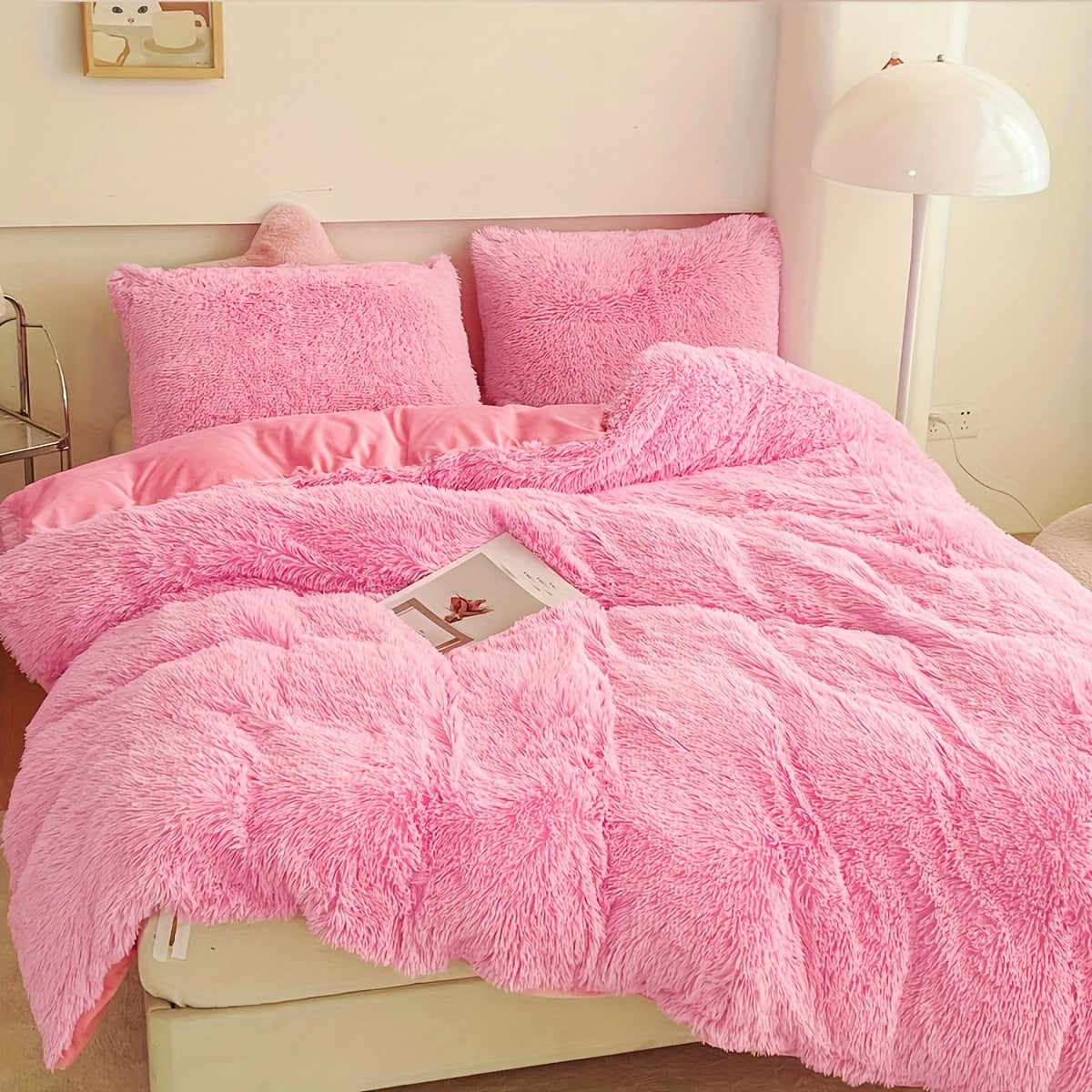 3-Piece Plush Velvet Duvet Cover Set - Soft, Comfortable, Warm, and Cozy Bedding for Autumn and Winter - Ideal for Bedroom and Guest Room, Without Core