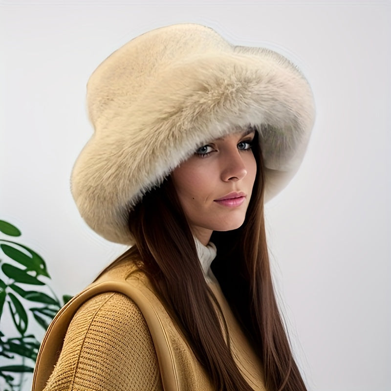 Cozy & Warm Women's Fleece-Lined Beanie - Thick, Plush Winter Hat with Ear Flaps, No Brim, Perfect for Valentine's Day