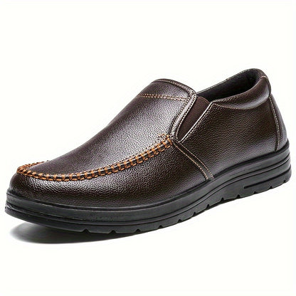 Mens Premium Solid Dress Loafers - Super-Breathable & Durable Slip-Ons - Ideal for Business Office, All-Day Comfort, Perfect for Spring & Autumn