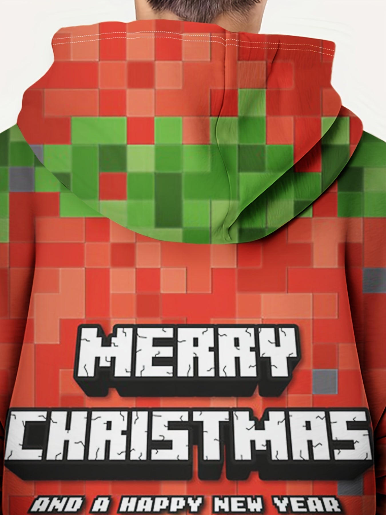 3D Print Boys Hoodie, Stay Stylish and Cozy Merry Christmas Building Blocks Sweatshirt for Little Fashionista - Perfect Essential for Spring, Fall, and Winter