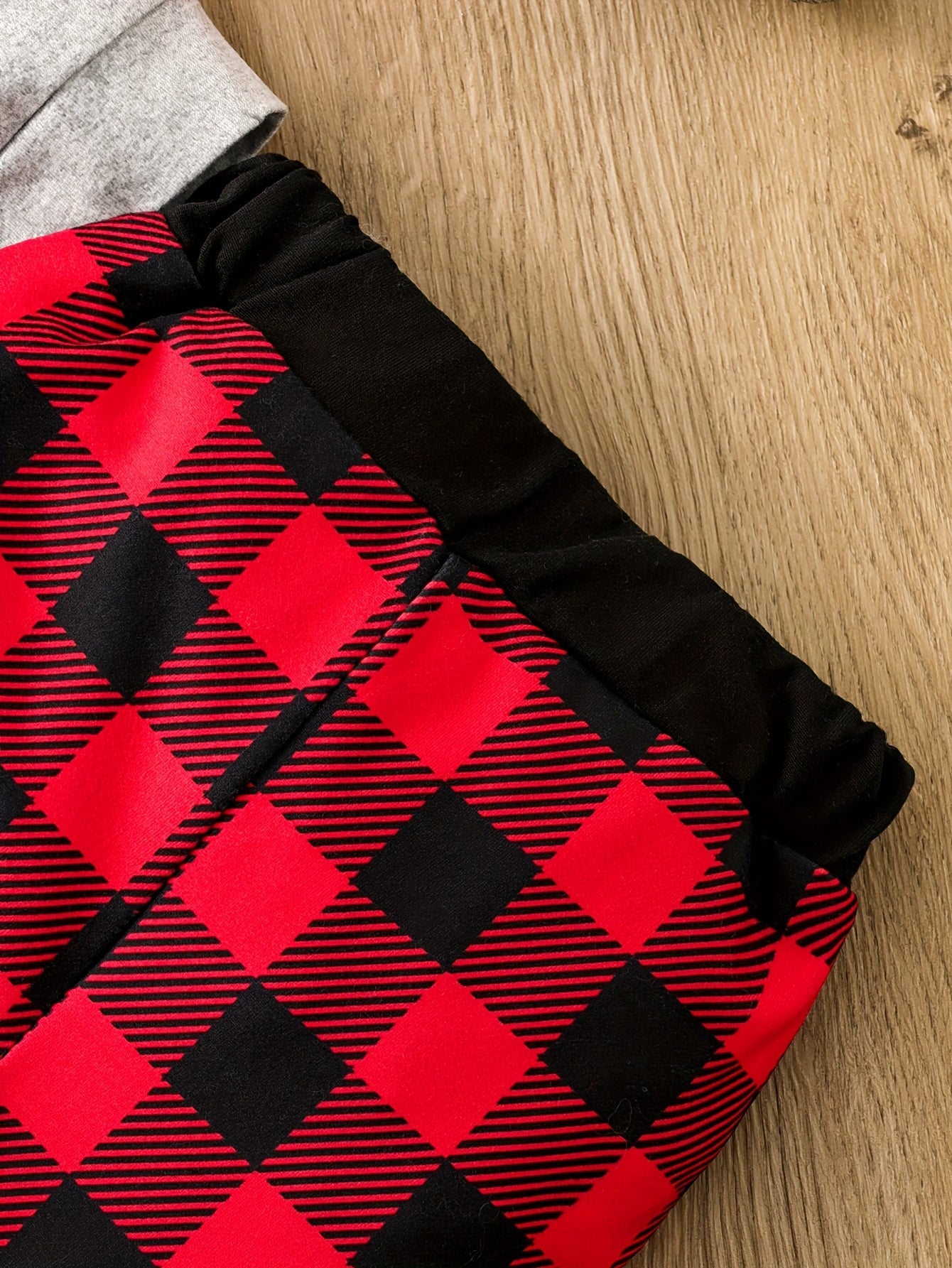 Christmas Baby Boy 2-Piece Outfit - Cute Santa Claus Pattern Long Sleeve Collar Onesie And Plaid Pants Set, Fall/Winter