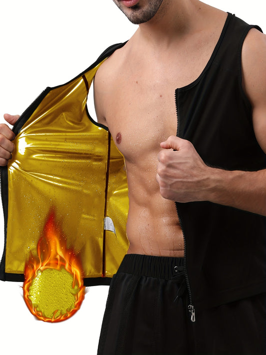 Men's Sauna Vest: Get Fit and Shed Pounds with this Neoprene Waist Trainer Jacket!