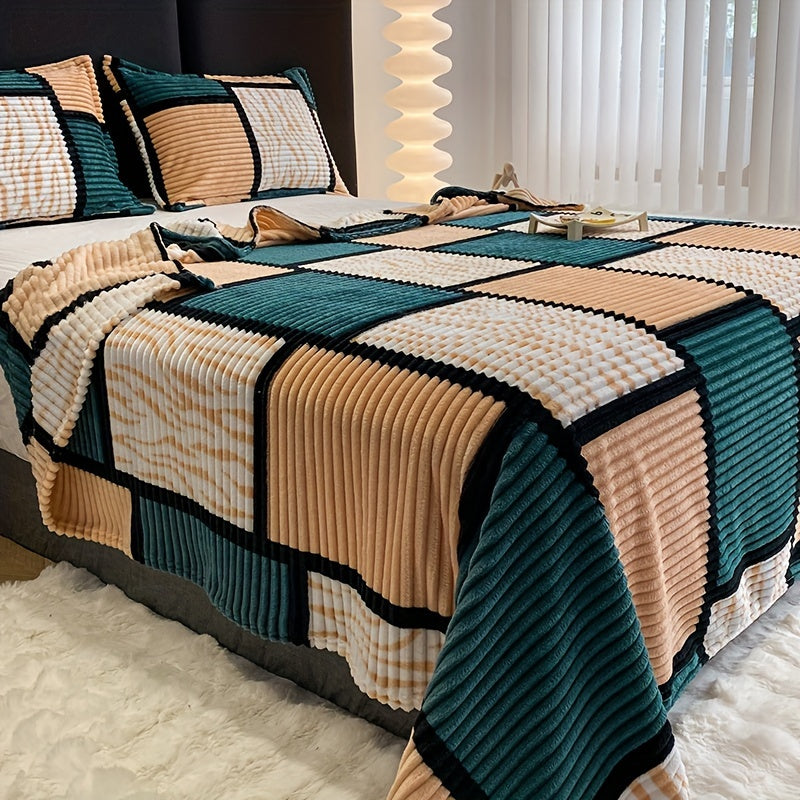 1pc Cozy Plush Multifunctional Blanket - Soft, Warm, Versatile Throw for Sofa, Bed, Office, Camping, Travel, and Christmas Gift - Four Seasons Available
