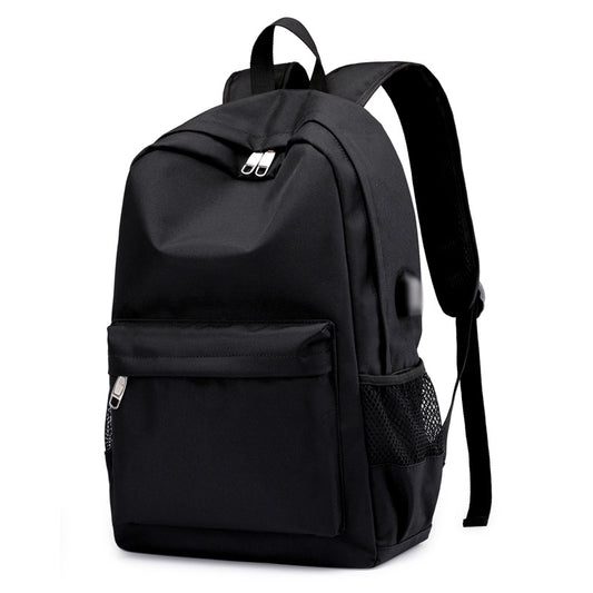 FLOWERSVERSE Wholesale New Simple Backpack Men's Oxford Cloth Casual College Students Bag USB Charging Backpack Computer Bag