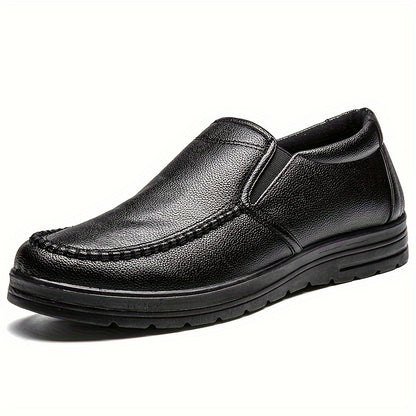 Mens Premium Solid Dress Loafers - Super-Breathable & Durable Slip-Ons - Ideal for Business Office, All-Day Comfort, Perfect for Spring & Autumn