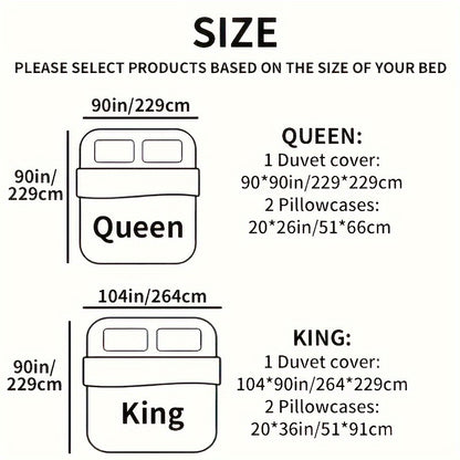 3-Piece 100% Bamboo Fiber Quilt Cover Set - Luxuriously Soft, Cool & Durable, 300TC - Fade-Resistant, Temperature-Regulating, Silky Smooth - Perfect for Bedrooms & Hotels (Excludes Pillowcases)