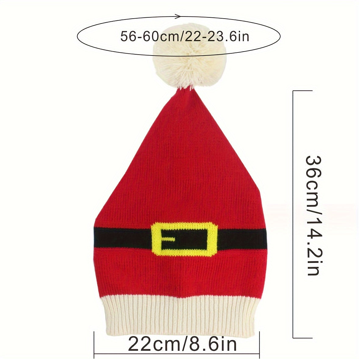 Classic Santa Claus Cartoon Knit Beanie - Soft, Breathable, Elastic Cotton Skull Cap for Women - Autumn & Winter Fashion Accessory
