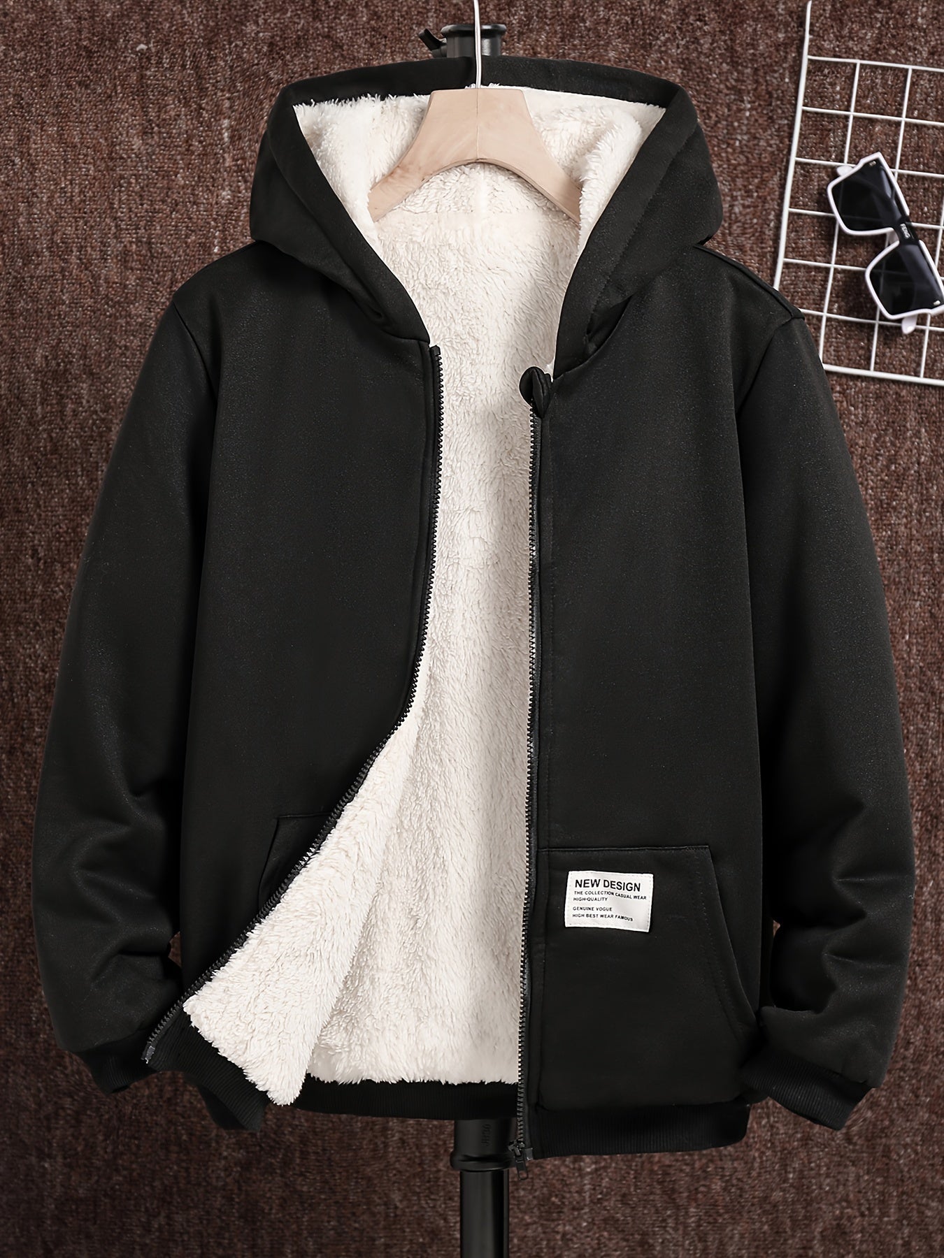 Cozy Boys' Fleece Jacket - Soft Fleece Lined, Zip Up, Hooded, Non Stretch, Label Patched, Casual Wear for Fall and Winter - Comfortable Boys Clothes for Chilly Days