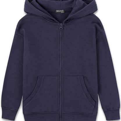 Kids Soft Brushed Fleece Hooded Sweatshirt with Full Zip and Kangaroo Pocket Hoodie for Boys and Girls