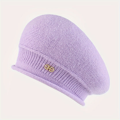 Elegant Warm Knit Beret for Women - Breathable, Adjustable & Perfect for All Winter Occasions | Ideal Holiday Gift