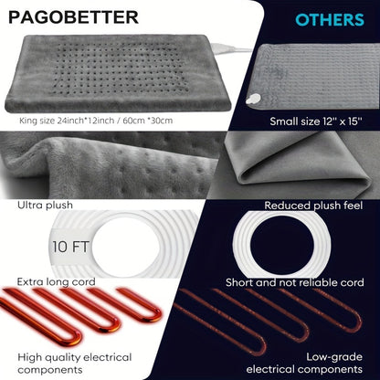 Extra Large Heating Pad For Back, Neck, Shoulder, Abdomen, Waist, Knee, And Leg Comfort - 2-Hour Auto-Off, Machine Washable, Moist/Dry Heat, Electric Heating Pad For Comfort And Muscle