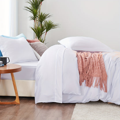 3-Piece Queen Size Ultra Soft Brushed Microfiber Duvet Cover Set - Breathable, Sanded, and Machine Washable - 1 Duvet Cover with Zipper Closure and 2 Pillow Shams, Comforter Not Included