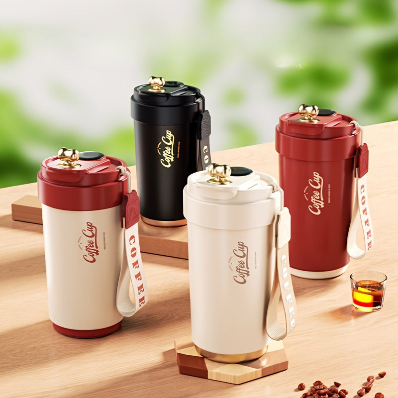 1pc, Travel Mug, Stainless Steel Coffee Cups, Vacuum Insulated Water Cups, Portable Travel Drinkware, Gifts