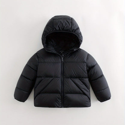 MARC&JANIE Kid's Outdoor Down Jacket, Light-weight Warm Zip Up Jacket, Boy's Clothes For Winter Outdoor, As Gift