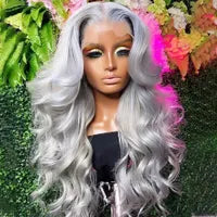 Ombre Ginger Orange Colored Lace Front Human Hair Wigs For Women Transparent Lace Body Wave Synthetic Wig Pre Plucked 180%