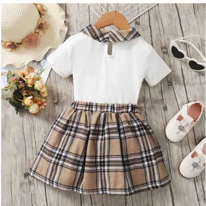 New Summer Fashion England kids girls clothes dress Striped style cotton Ruched Patchwork baby girl princess dress 2-10 years G220426