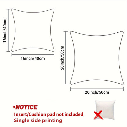 Set of 4 Christmas Velvet Throw Cushion Covers with Snowman, Deer, and Wreath Designs, Contemporary One-Sided Print Decorative Case for Farmhouse Sofa and Living Room Decor, Zipper Closure, Machine Washable - Without Inserts