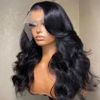 Ash Blonde Highlights 13x4 Lace Front Human Hair for Women Black Roots Ombre Body Wave Synthetic Wig Pre Plucked