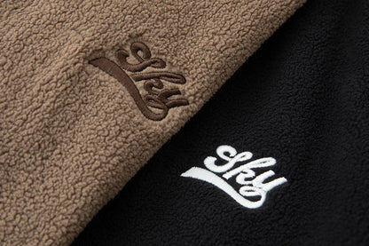 flowersverse Front Pocket Half Zipper Hooded Hoodies for Men and Women Letter Embroidery Ropa Hombre Y2k Baggy Sudaderas Sweatshirts Oversize