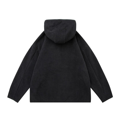 flowersverse Front Pocket Half Zipper Hooded Hoodies for Men and Women Letter Embroidery Ropa Hombre Y2k Baggy Sudaderas Sweatshirts Oversize