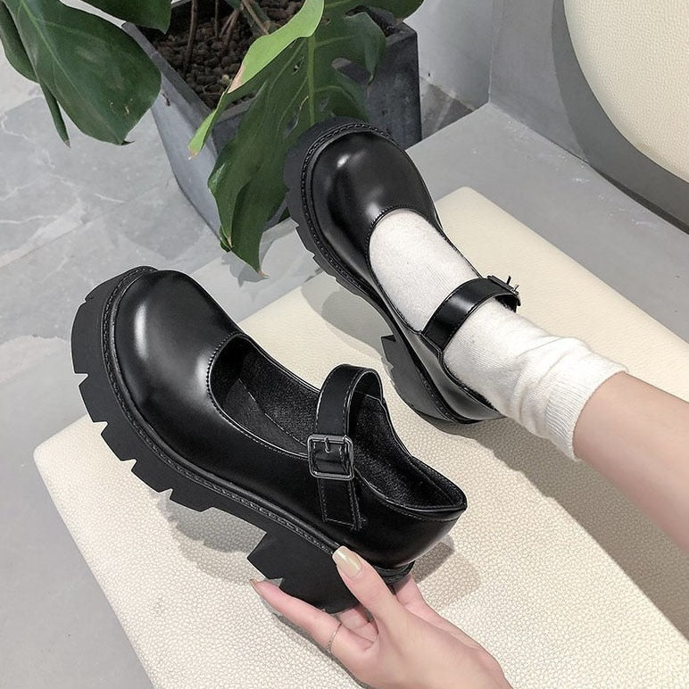 flowersverse - Shoes Women heels mary janes platform Lolita shoes on heels Pumps Women's Japanese Style Vintage Girls High Heel shoes for women