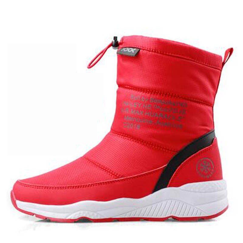 flowersverse Women Winter Boots Non-Slip Waterproof Snow Boots Women Thick Plush Zipper Warm Ankle Boots For Woman -40 Degrees