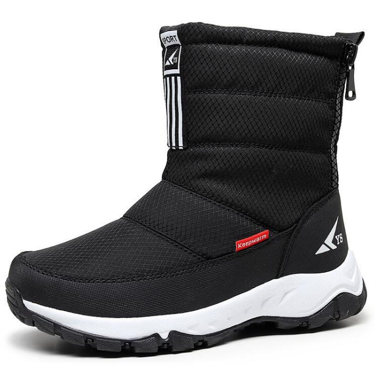 flowersverse Women Winter Boots Non-Slip Waterproof Snow Boots Women Thick Plush Zipper Warm Ankle Boots For Woman -40 Degrees