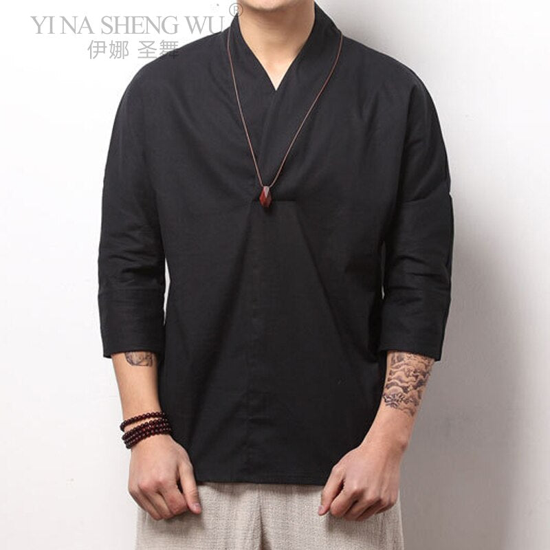 flowersverse Japanese Mens Cardigan Kimono Traditional Fashion Japanese Samurai Clothing Streetwear Yukata Male Shirt Haori Mens Kimono Coat