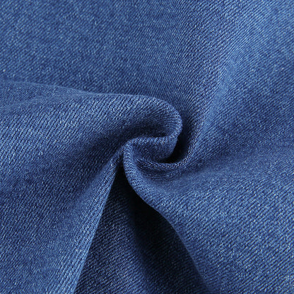 flowersverse Spring Autumn Sexy High Rise Straight Panelled Denim Jeans Wide Leg Streetwear Casual Dark Blue Women's Long Skinny Pants