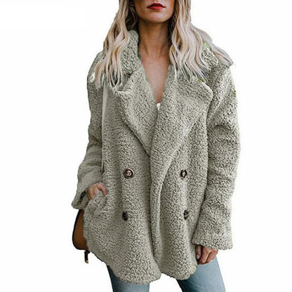 flowersverse Teddy Coat Women Faux Fur Coats Long Sleeve Fluffy Fur Jackets Winter Warm Female Jacket Oversized Women Casual Winter Coat
