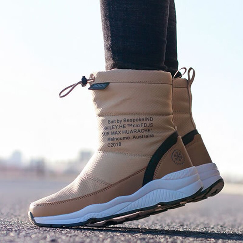 flowersverse Women Winter Boots Non-Slip Waterproof Snow Boots Women Thick Plush Zipper Warm Ankle Boots For Woman -40 Degrees