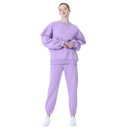 flowersverse New Winter Women's Tracksuit Hoodies Pants Suit Oversized Casual Fleece Two Piece Set Sports Sweatshirts Pullover Outfits