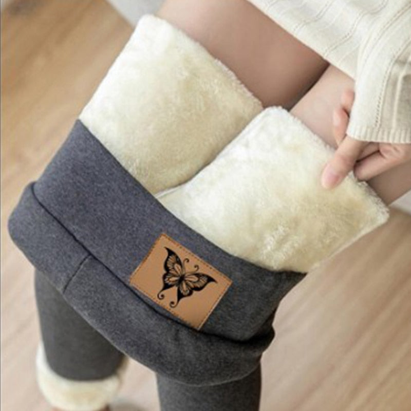 Winter Pants Thermal Leggings High Waisted Pants For Women Flannel Streetwear Trousers Women Winter Casual Pants Women 5XL