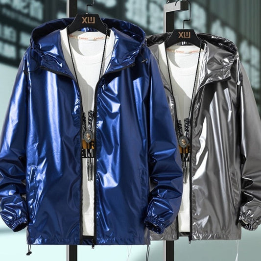 flowersverse Spring Autumn Waterproof Oversize Jacket Women Clothes Hooded Zipper Bomber Jackets Outerwear Harajuku Windbreaker Coat