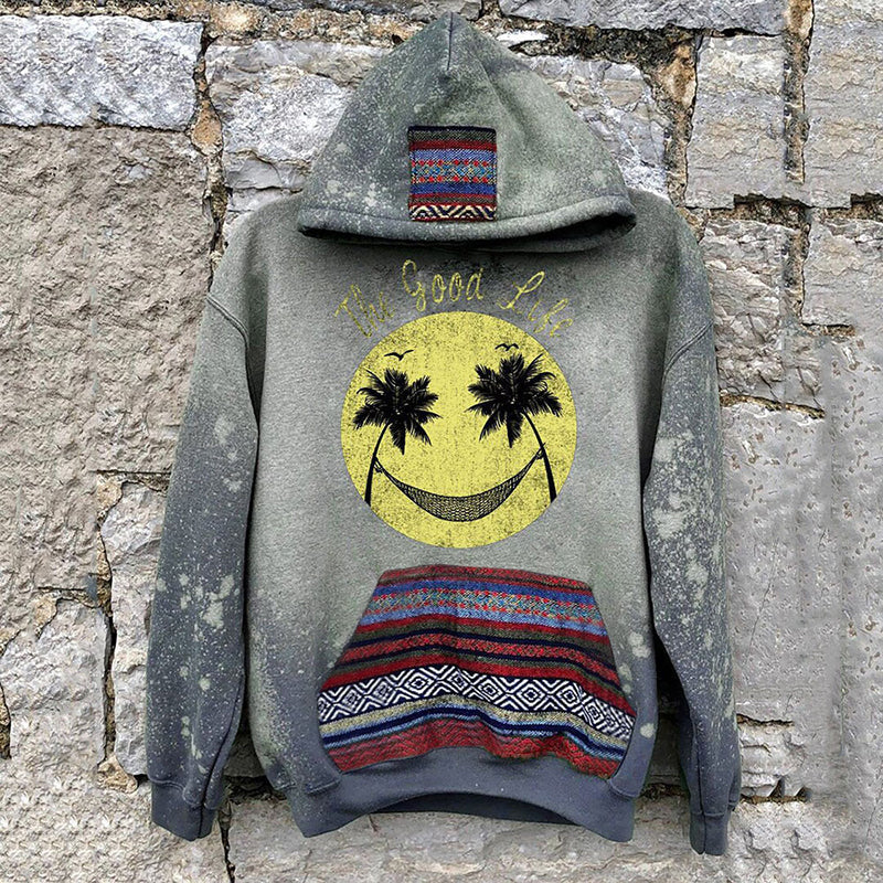 flowersverse New Casual Warm Pullover Tops Fashion Totem Printing Hooded Sweatshirt Autumn Winter Casual Long Sleeve Loose Hoodies Streetwear