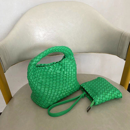 FLOWERSVERSE  Handmade Woven Small Tote Bag Handbags Female  New High-Grade Mini Chain Shoulder Crossbody Bag