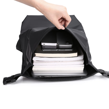 2025  men's backpack, business travel, high-end sense, large-capacity backpack, fashionable commuter roll-up design, backpack